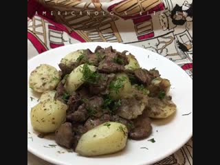 chicken liver with potatoes