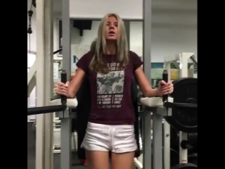 gina gerson works out in the gym small tits milf
